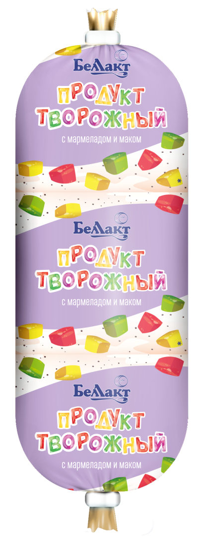 Десерт творожный с мармеладом и маком